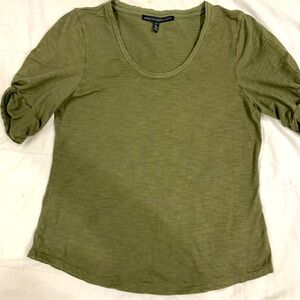White House Black Market olive green top womens size S